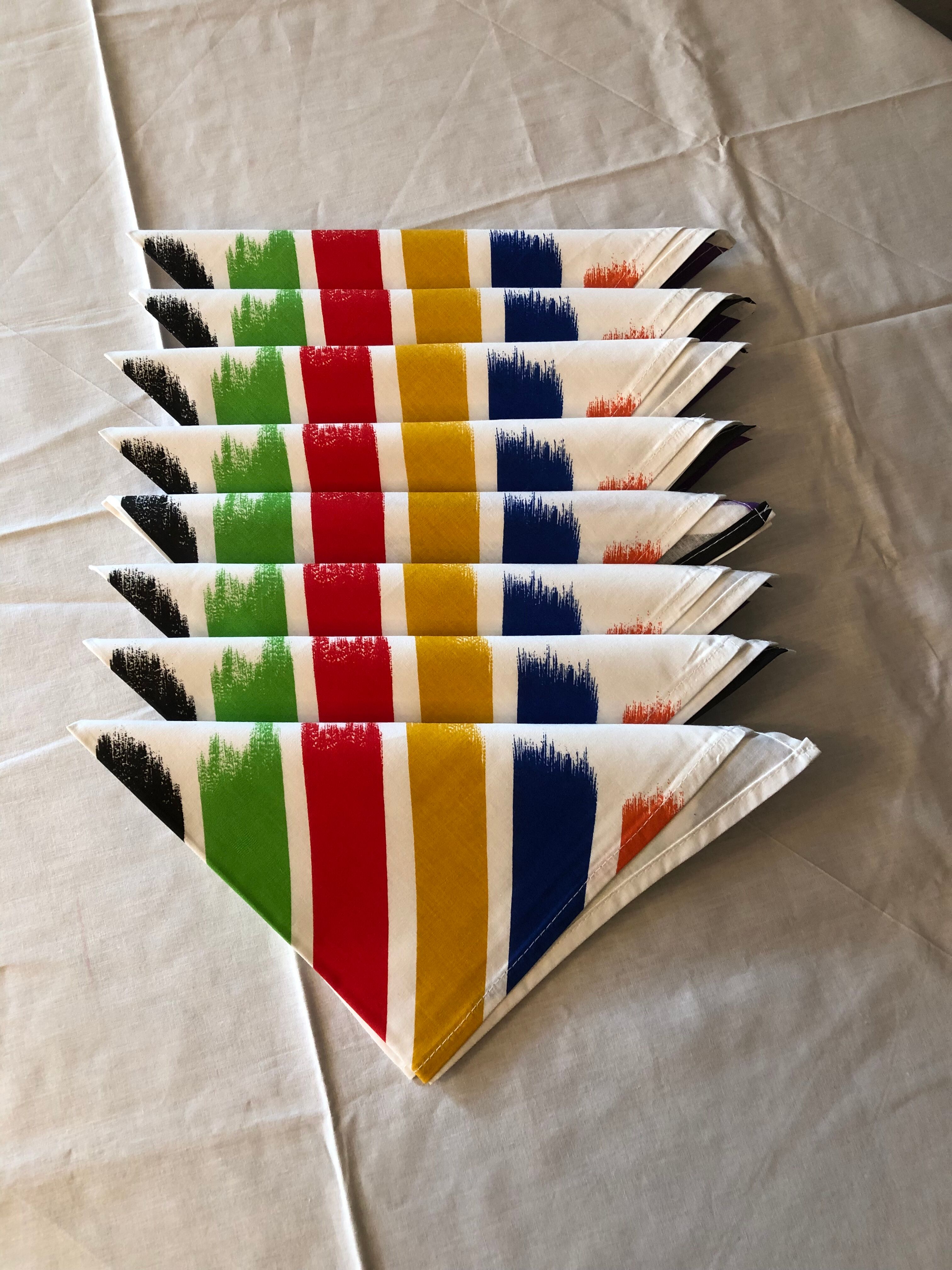 Nappe design Gualtiero Marchesi et 8 serviettes assorties