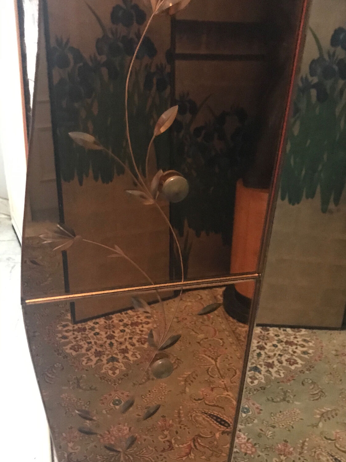 Mirror - venetian art-deco coat holder 126x193cm