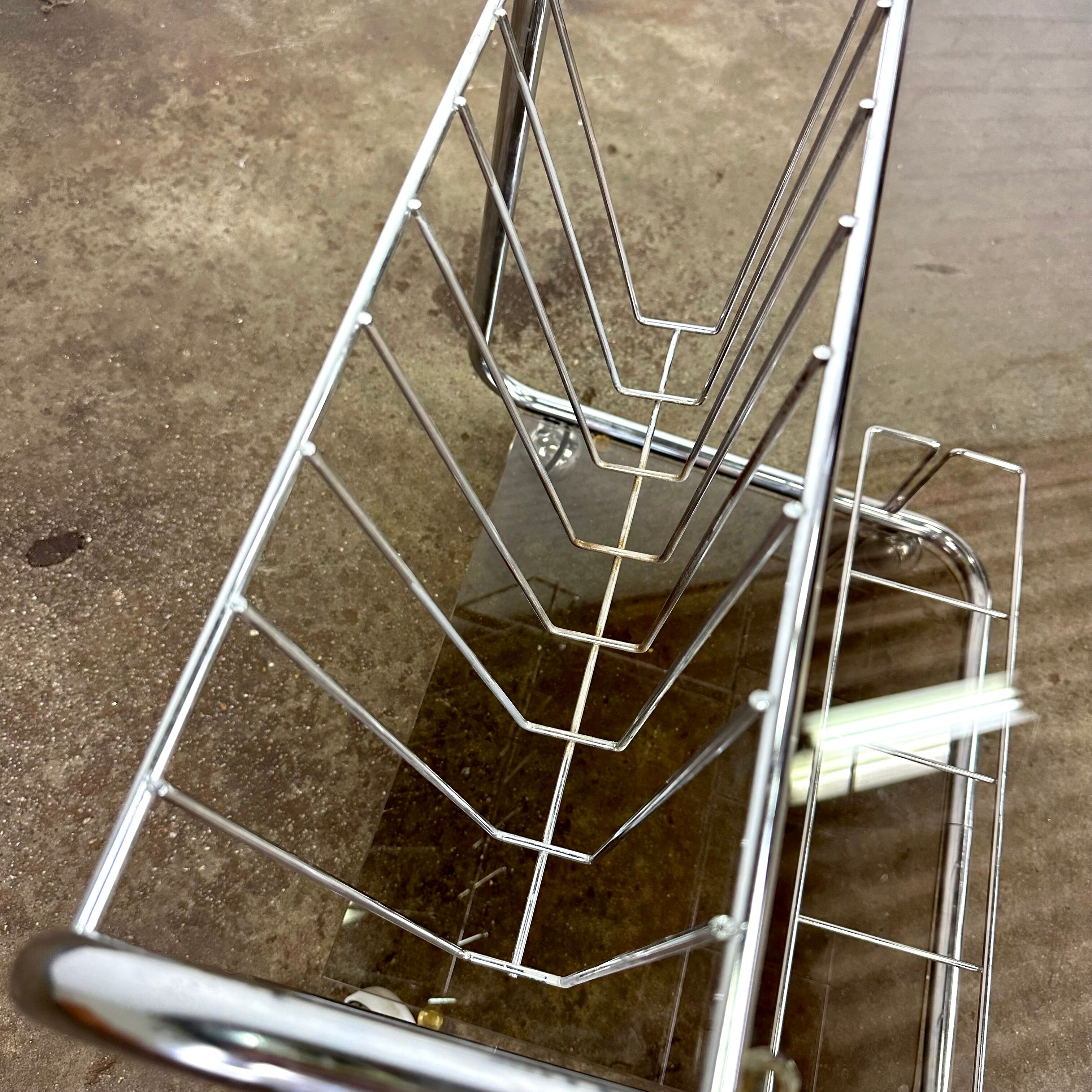 Chrome serving trolley