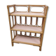 Vintage wicker and bamboo shelf