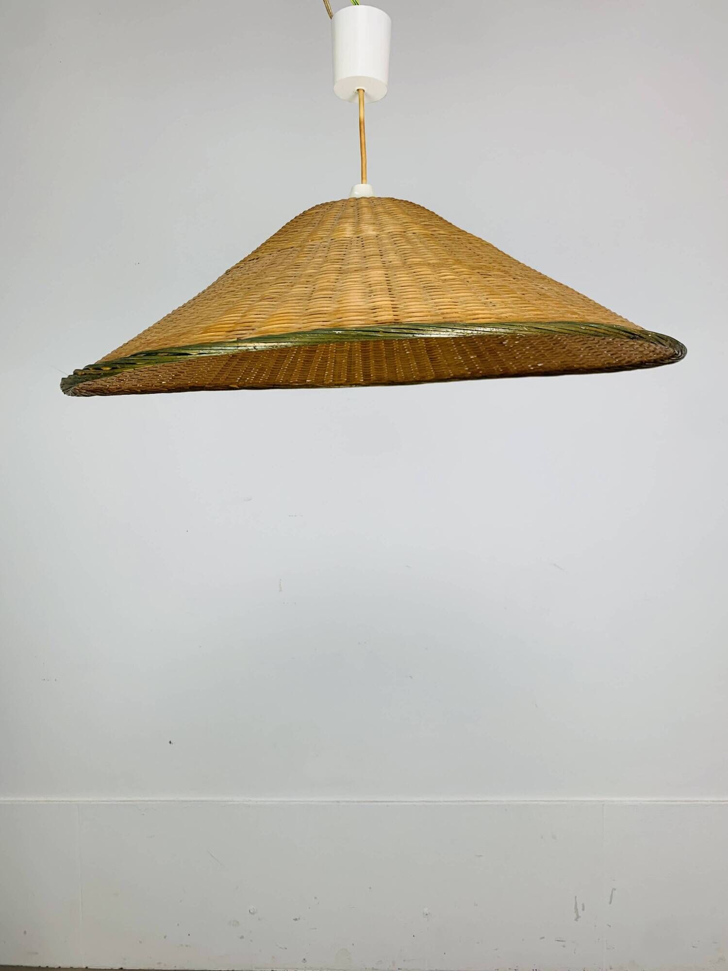 XL rattan suspension from the 1960s, vintage