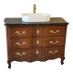 Solid oak vanity unit in Louis XV style
