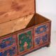 Antique hand-painted chest with floral motifs (1907) #100