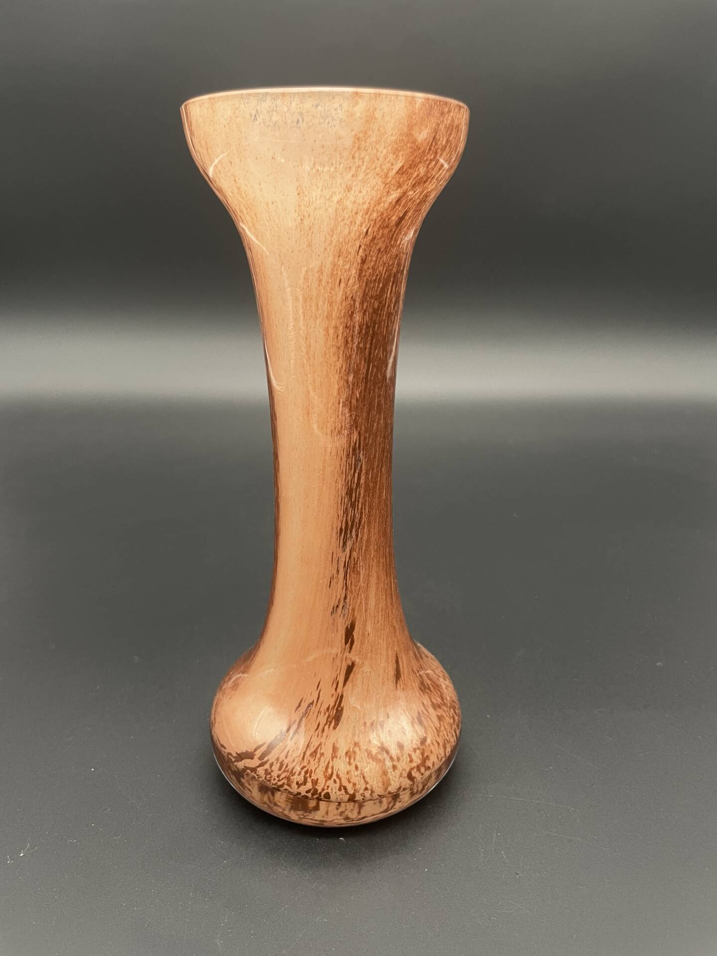 Vintage blown glass soliflore vase with applied decoration.