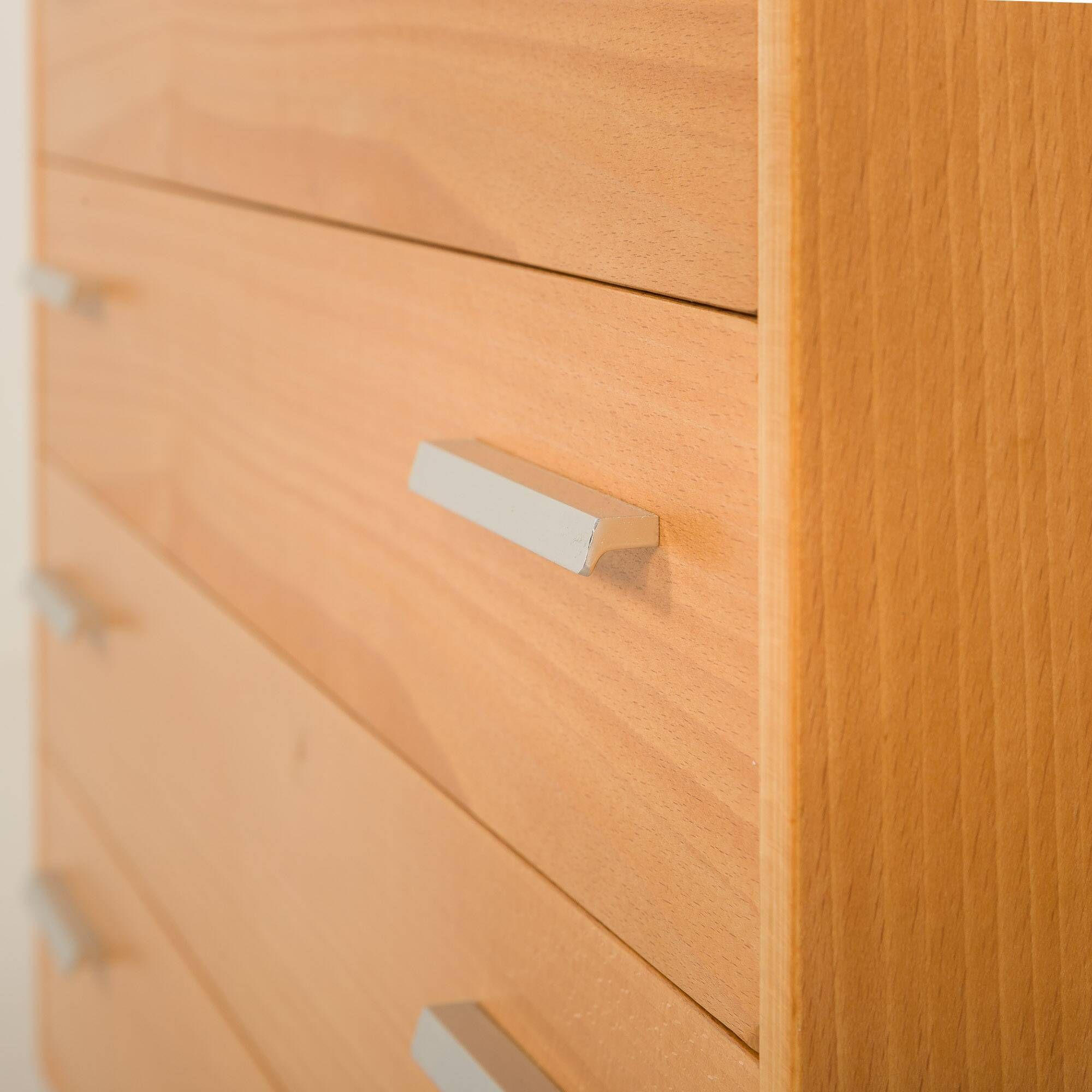 Rare Kai Kristiansen 3 bay wall unit in beech, 1970s