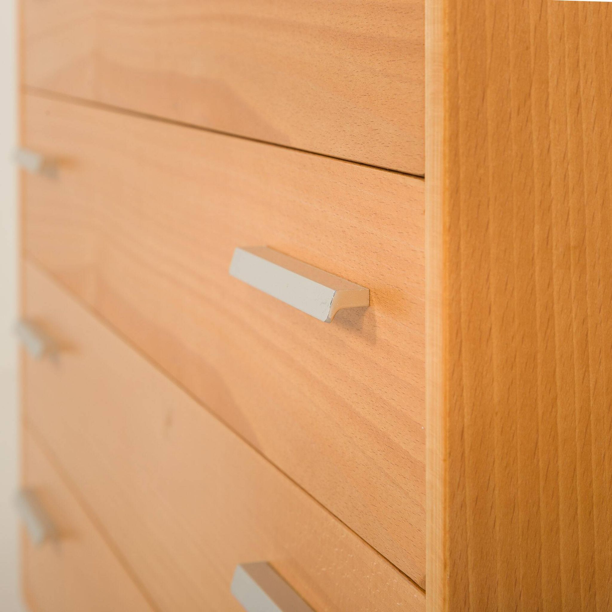 Rare Kai Kristiansen 3 bay wall unit in beech, 1970s