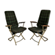 Paire de fauteuils pliants vintage style Anglais
