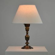 Table Lamp, Patinated Brass, Boréns, 1950s/60s, Sweden