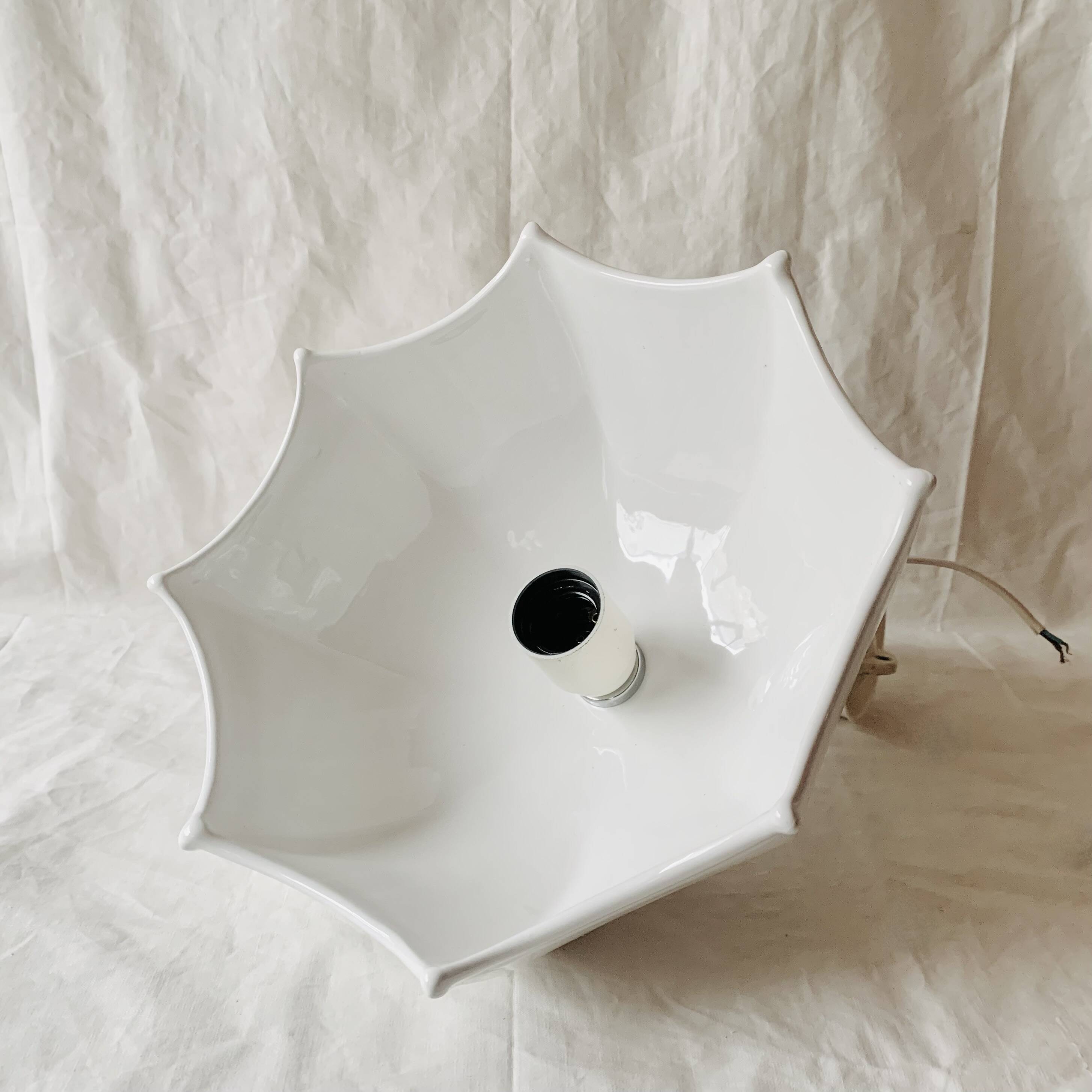 Vintage white ceramic up-and-down pendant light