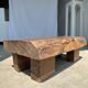 Asian solid wood quadripod brutalist coffee table H30 L81 l42
