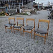 4 chaises scandinave en hêtre des années 60