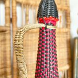 Large vintage scoubidou bottle