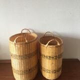 Wicker basket duo
