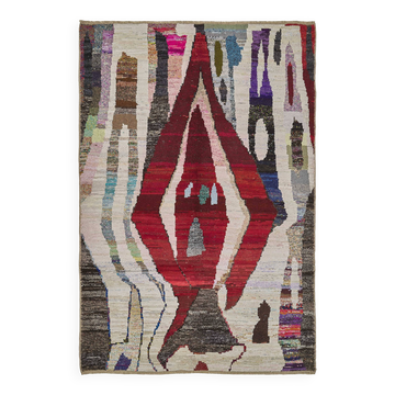 Tapis boho recyclé turc fait main 195 cm x 290 cm