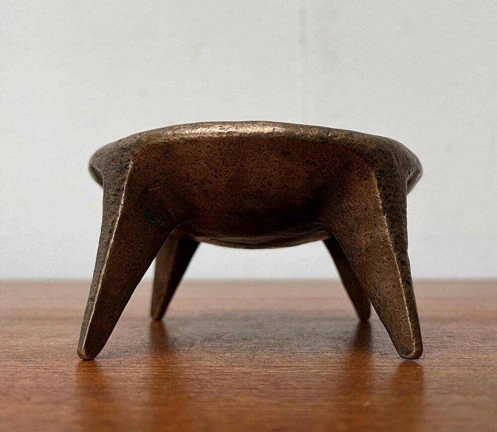 Brutalist Mid-Century Candle Holder in Bronze, 1960s