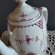 White teapot with rose pattern, Erica model by Franciscan, England