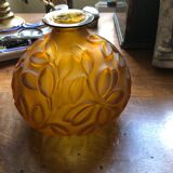 Art Deco glass vase Sabino