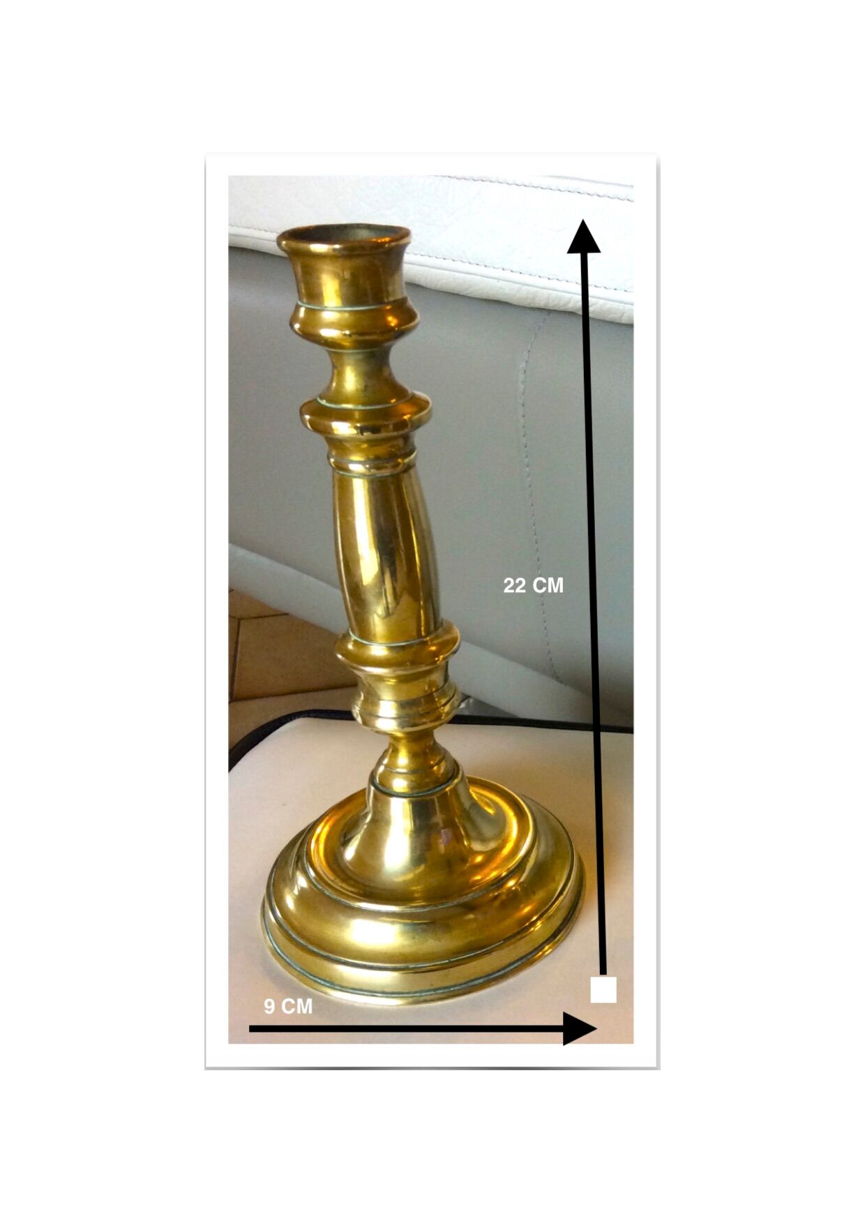 Solid brass candle holder