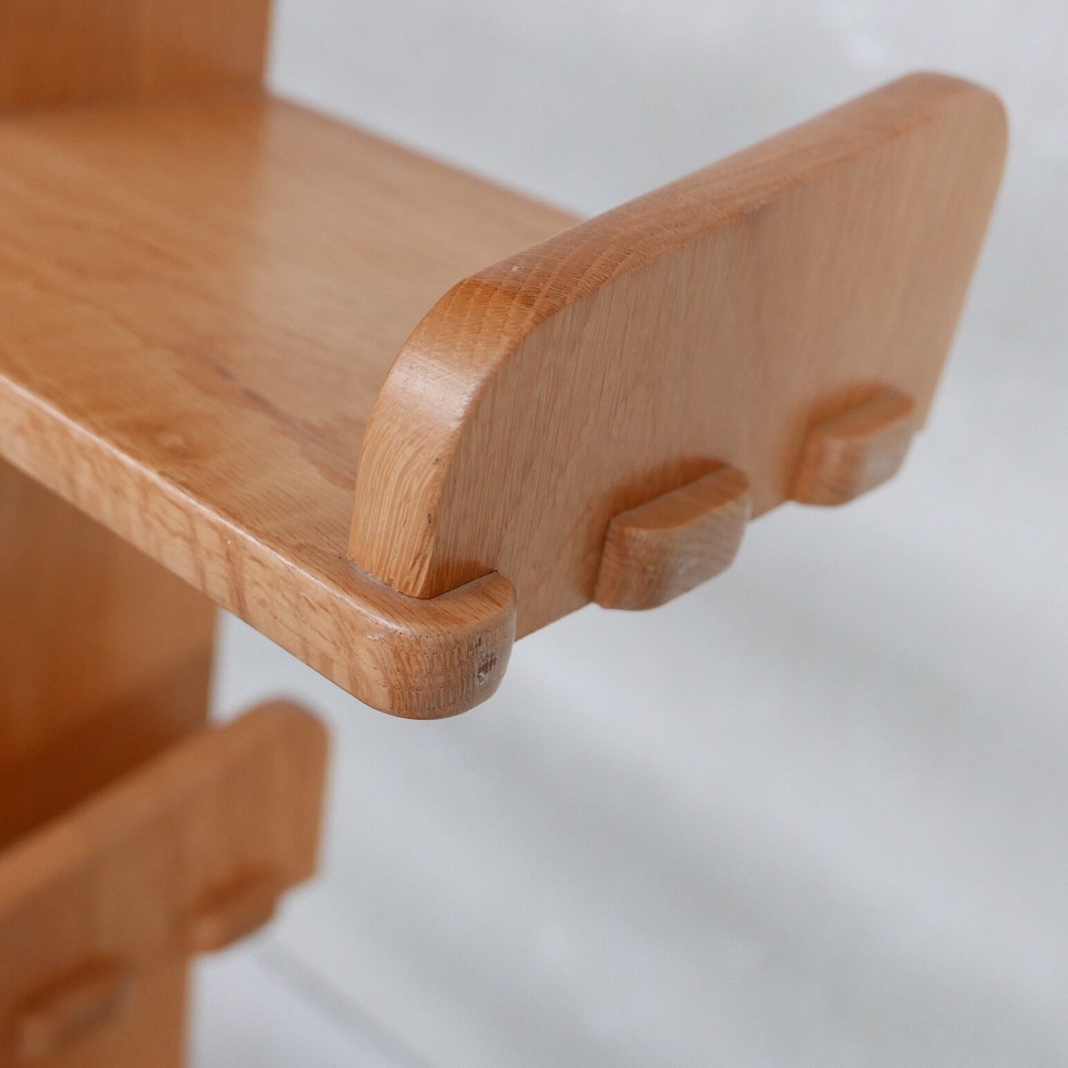 Brutalist oak mid-century dutch shelf