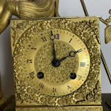 Period clock restoration XIXth in gilded bronze