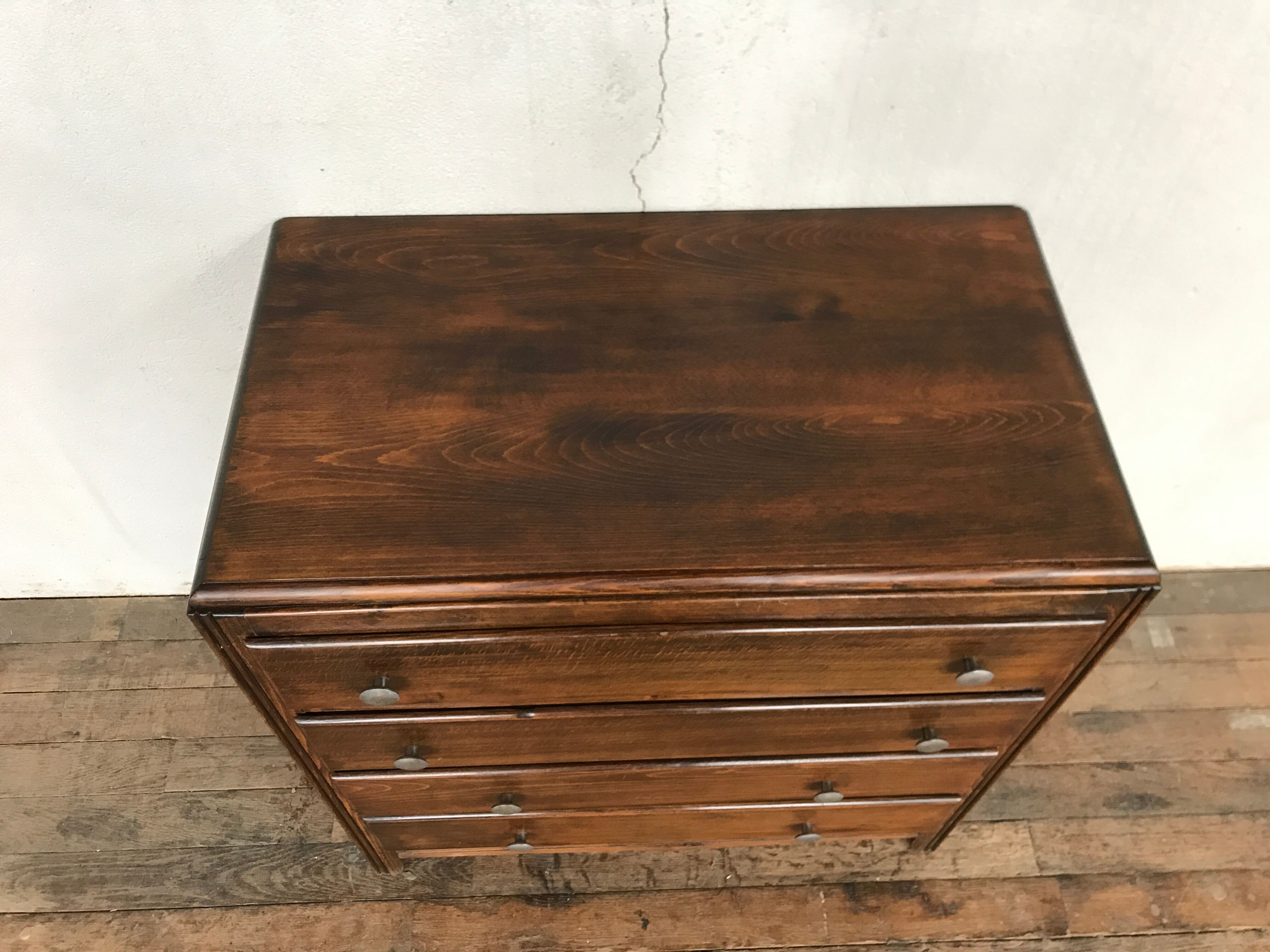 Vintage commodity - oak - art deco - 4 drawers