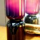 Diabolo lamp in purplish glass France 1970