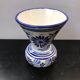 Vase quimper ceramics white vintage blue decor