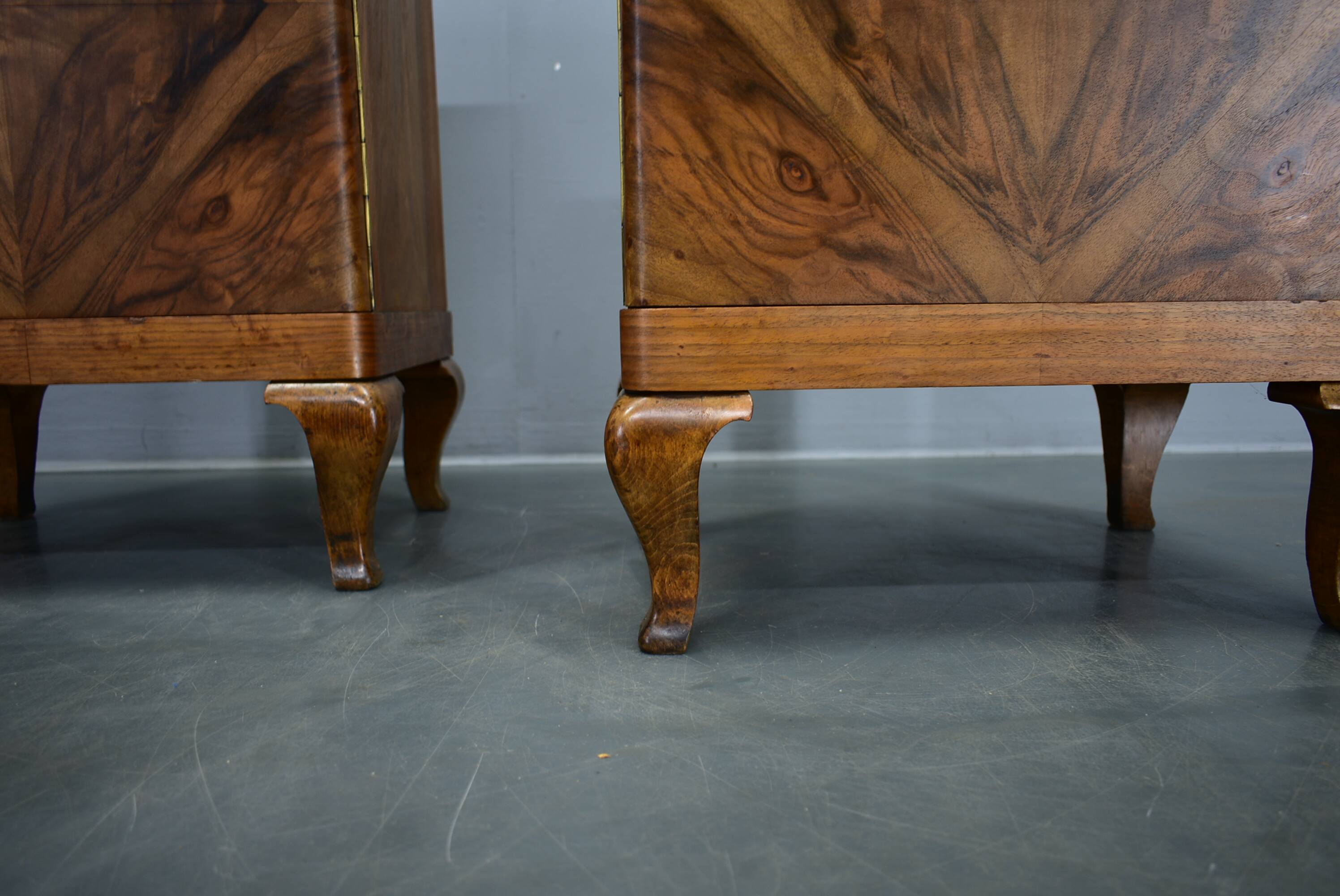 1932s pair of art deco bedside tables, Czechoslovakia
