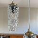 Lustre suspension cascade 3 antique glass tulips staircase