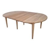Table à manger en chêne massif extensible avec 2 rallonges