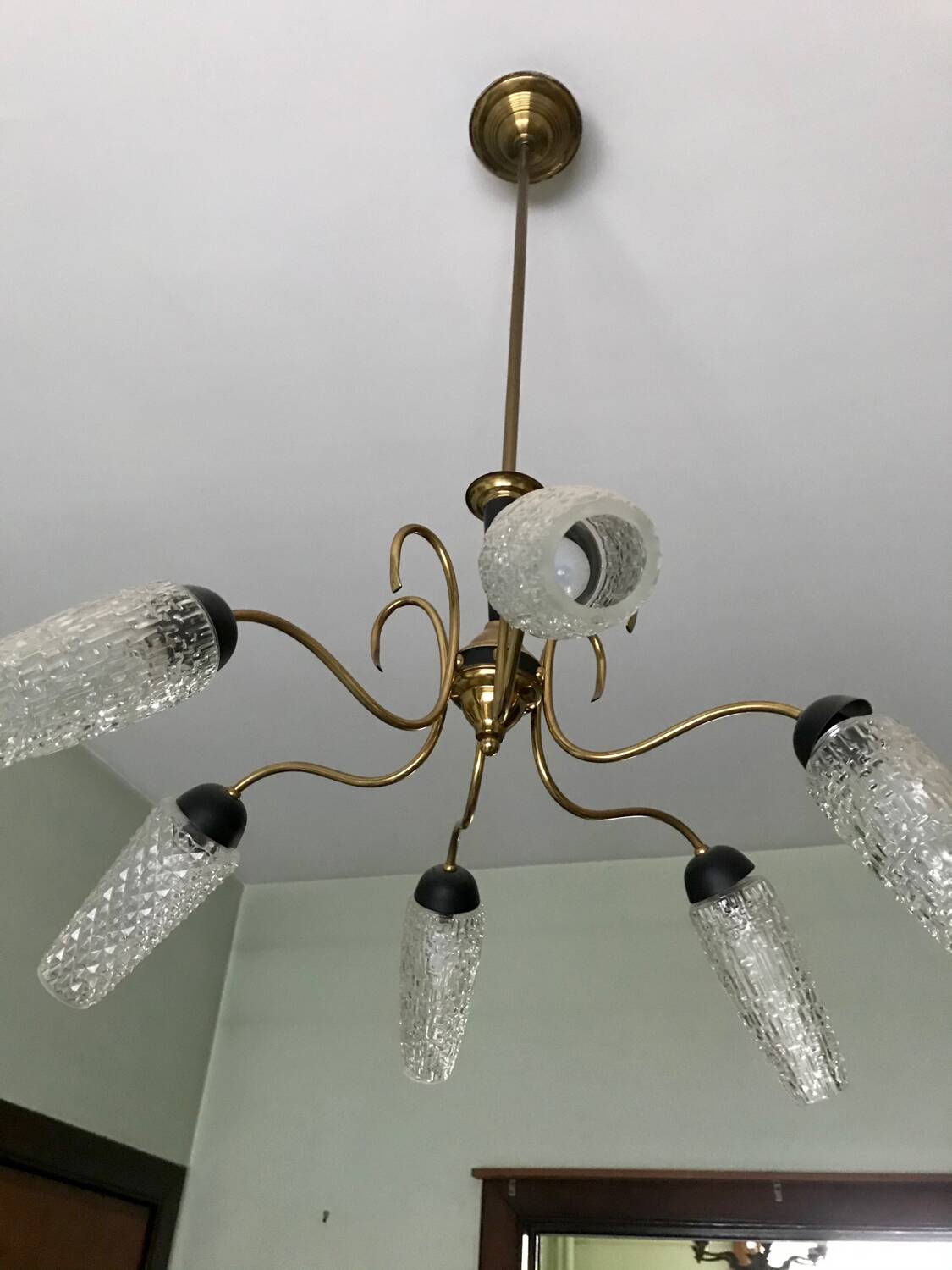 Vintage tulip pendant light
