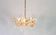 Small golden brass suspension with crystal-encrusted glass by Palwa, Germany 1970s