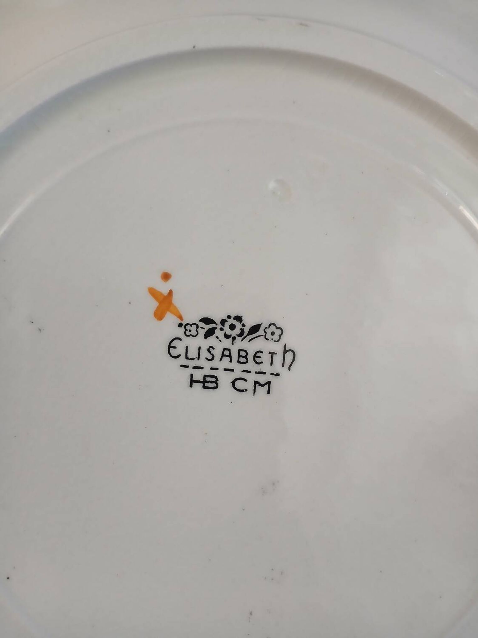 4 antique flat plates "Élisabeth"