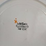 4 antique flat plates "Élisabeth"