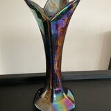Vintage vase in iridescent ceramic 70s