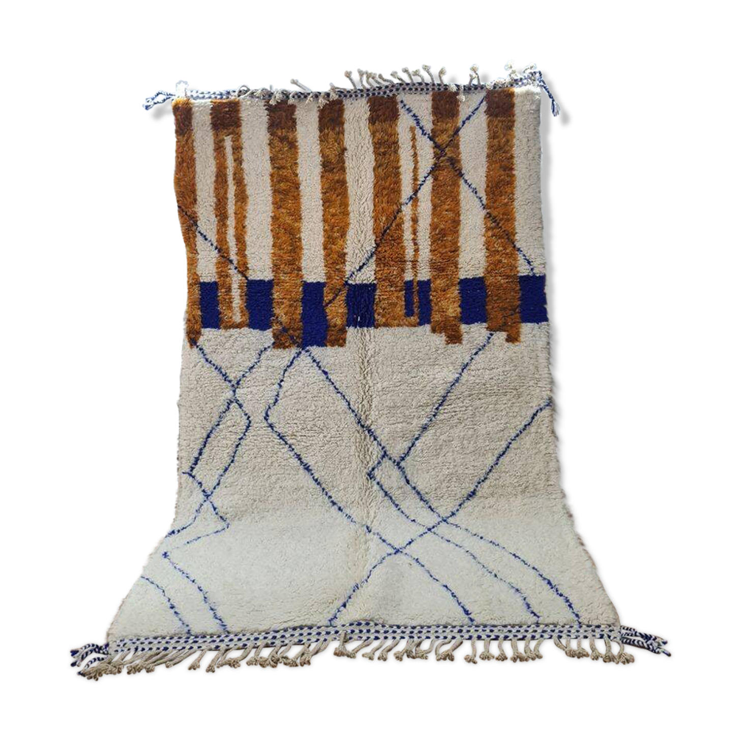 Handmade wool Berber rug 250x150 cm