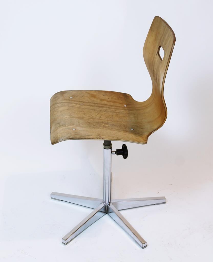 Swiss made height adjustable childrens school chair by Embru, 1960