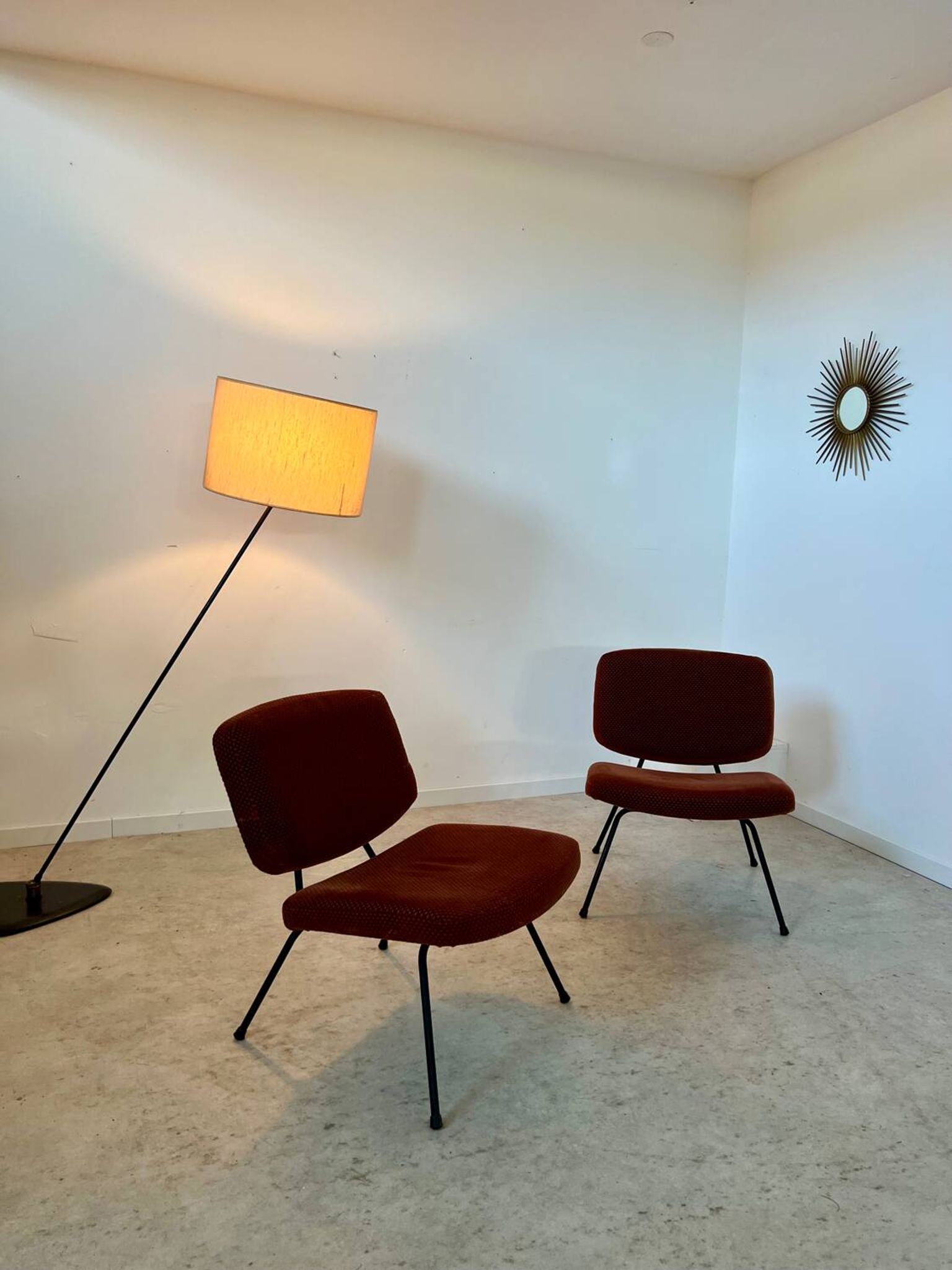 Lot of 2 old CM 190 armchairs by Pierre Paulin, French design from the 60s