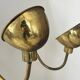 Pair of vintage brass wall lights, France 1970