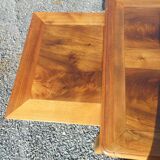 large double-sided walnut desk 3 drawers 2 pulls