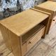 Pair of 90's pine bedside / vintage wooden furniture