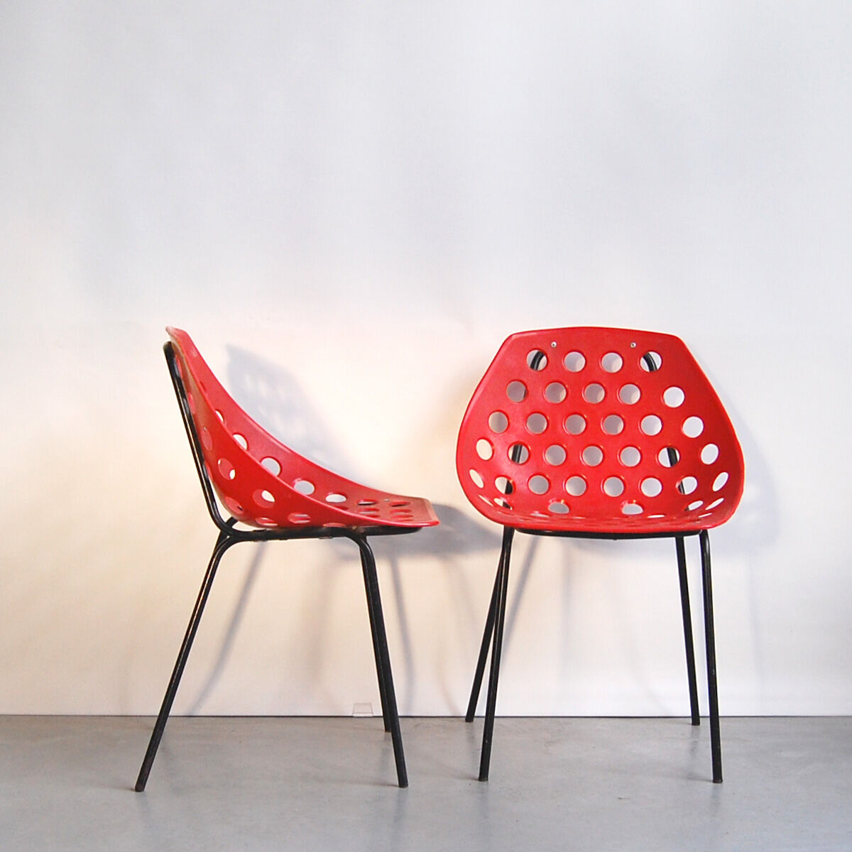 Pair of shell chairs by Pierre Guariche for Meurop 1960s