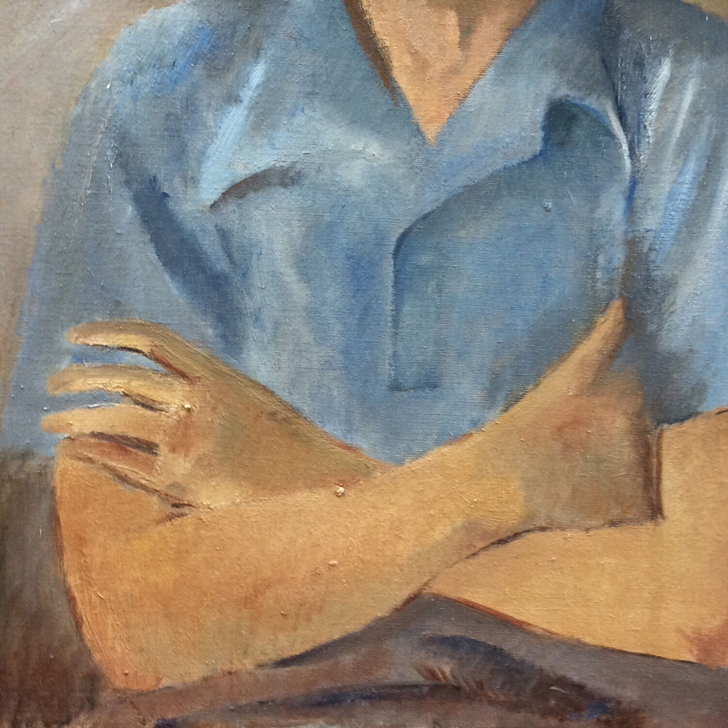 Tableau 40's "Le garçon aux bras croisés"