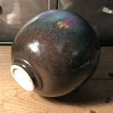 Enamelled ceramic vase signed Anne Marie Donaint Merlimont