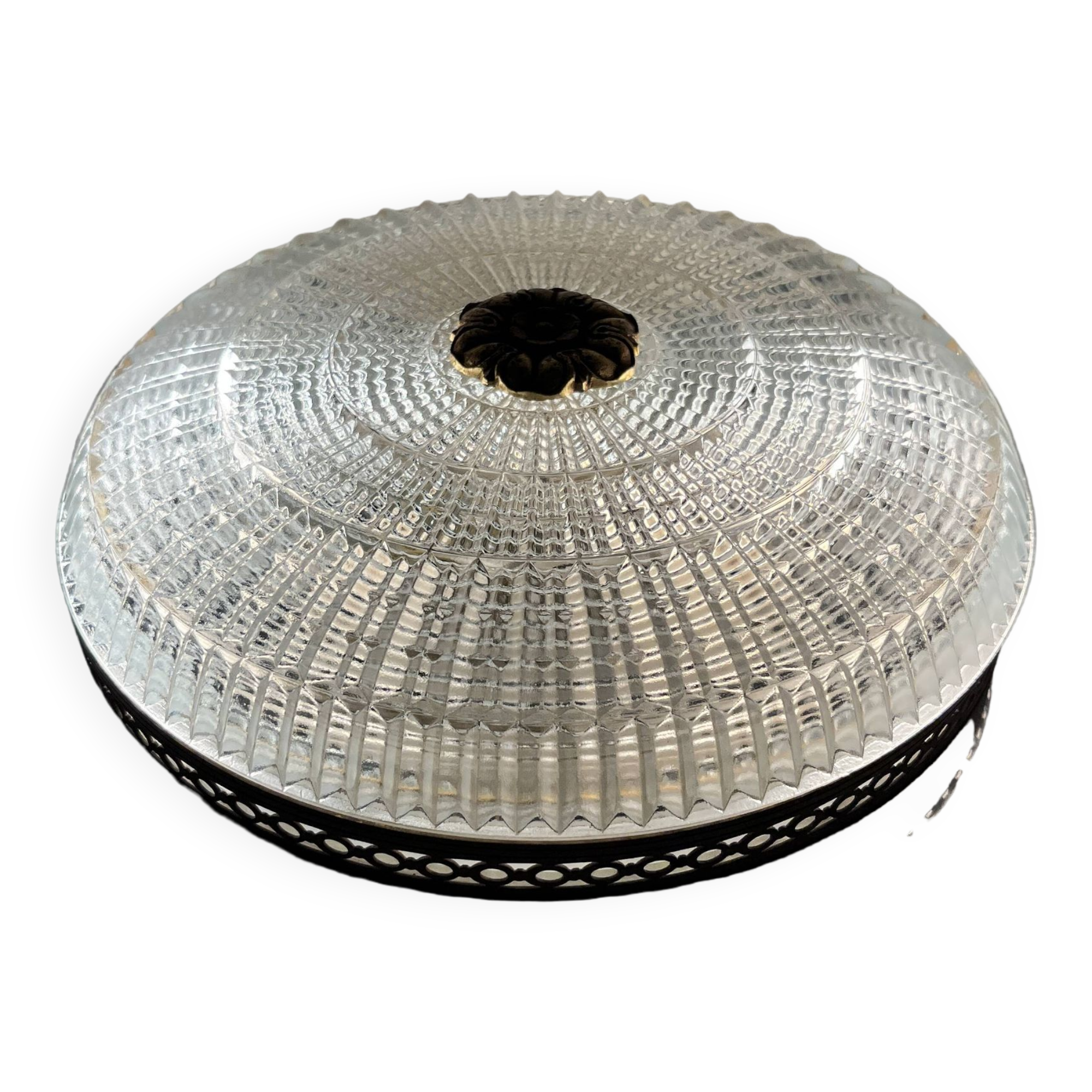 Lucien Gau Two-light gold/crystal ceiling light 680/25