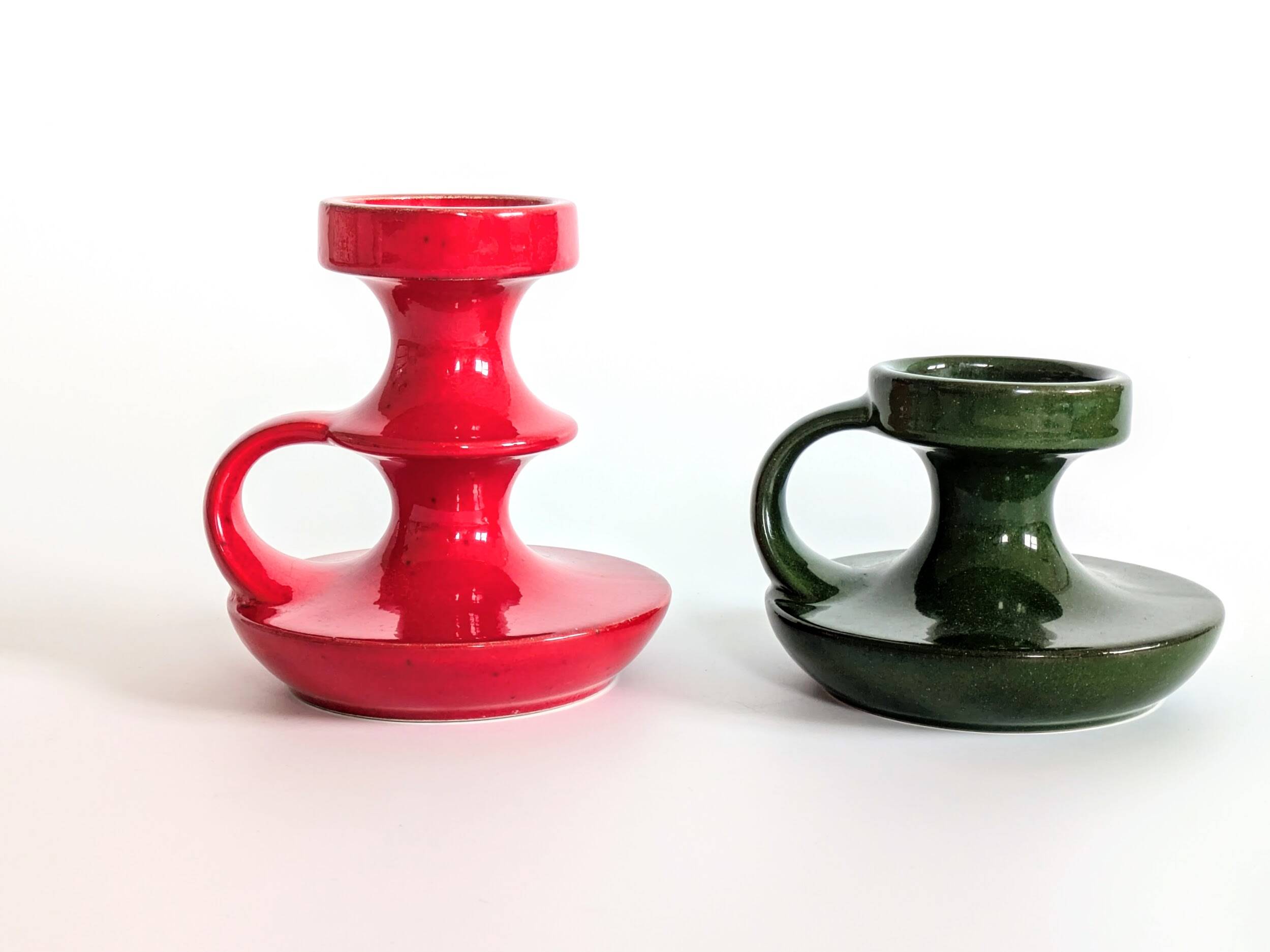 Pair of ceramic candlesticks | Cari Zalloni Steuler Ceramics | Germany, 1960s