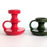 Pair of ceramic candlesticks | Cari Zalloni Steuler Ceramics | Germany, 1960s