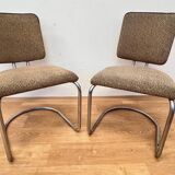 Quatre chaises Bauhaus en acier tubulaire chromé, conçues par Fritz August Breuhaus/Thonet - 1930