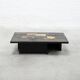 Paul Kingma slate, stone and brass inlaid coffee table, 1970s