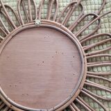 Vintage rattan mirror